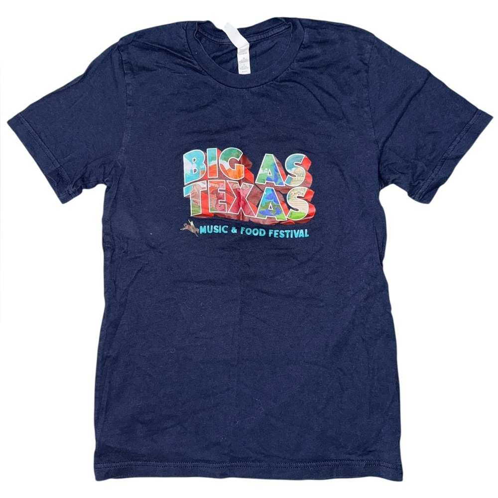 Big As Texas Music & Food Festival Navy Blue Festival Short Sleeve T-Shirt S